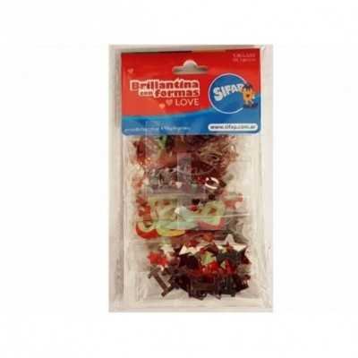 Brillantina con formas love Sifap