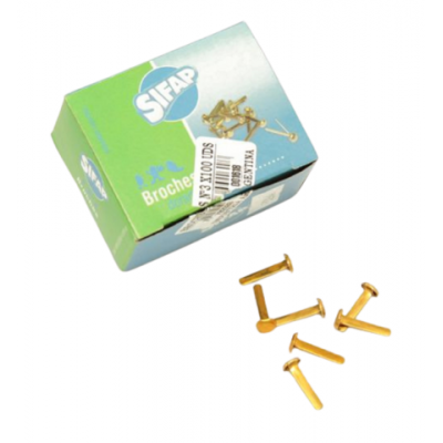 Broche dorado N°3 de 20 mm x100 unidades Sifap