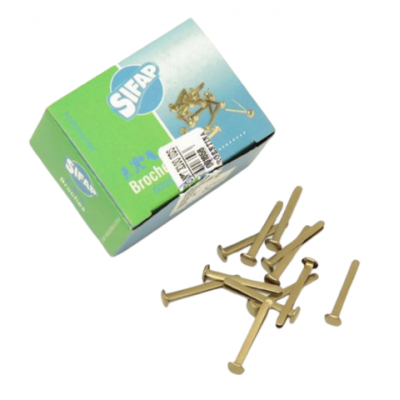 Broche dorado Nº7 de 25 mm x100 unidades Sifap