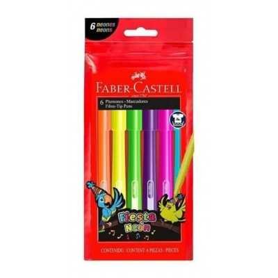 Marcadores Fiesta NEON x6 Faber-Castell