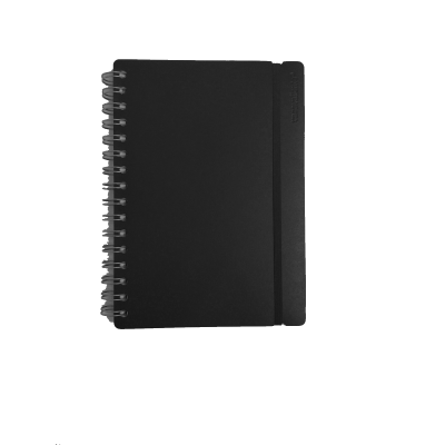 Cuaderno Studio A5 Cuero reciclado 80 hojas rayado negro VACAVALIENTE