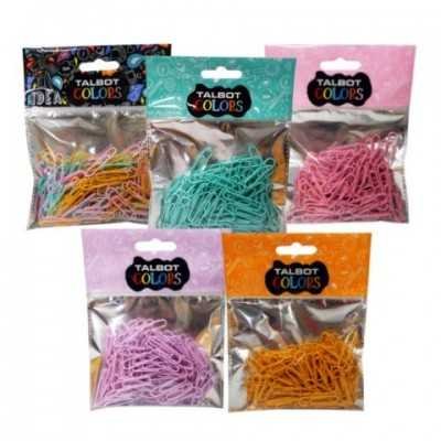 Clips 33 mm SURTIDO PASTEL bolsa x100 unidades Talbot