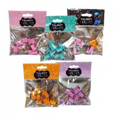 Binder Clip 19 mm PASTEL bolsa x12 unidades Talbot
