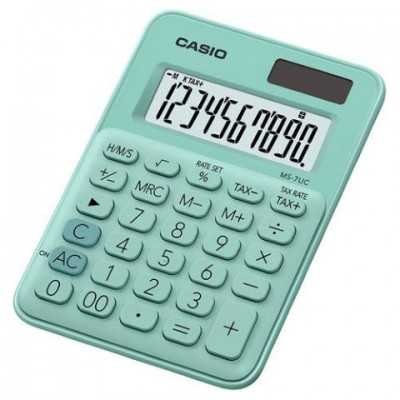 Calculadora mini de escritorio 12 digitos colorful verde MS-20UC Casio