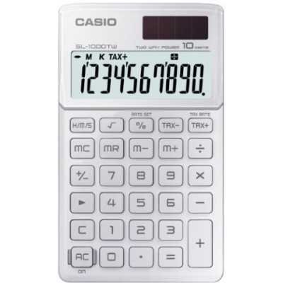 Calculadora portatil 10 digitos blanco SL-1000TW Casio