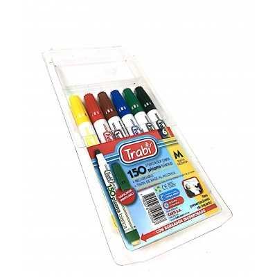 Marcadores para pizarra RECARGABLE x6 punta mediana Trabi