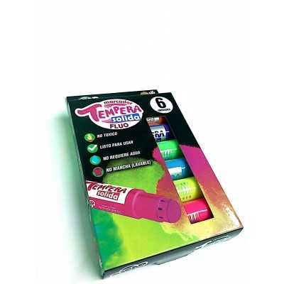 Tempera marcador solida fluo x 6 SIFAP