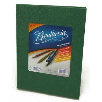 Cuaderno tapa de cartón x 98 hojas rayado verde Rivadavia