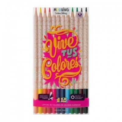 Lapices de colores vivos x 12 colores Vive  MOOVING