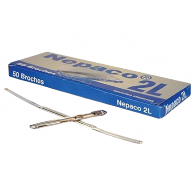 Broche Velox metálico Nº 2L x50 unidades Nepaco