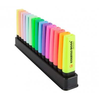 Set Resaltador BOSS ORIGINAL+PASTEL x15 unidades Stabilo