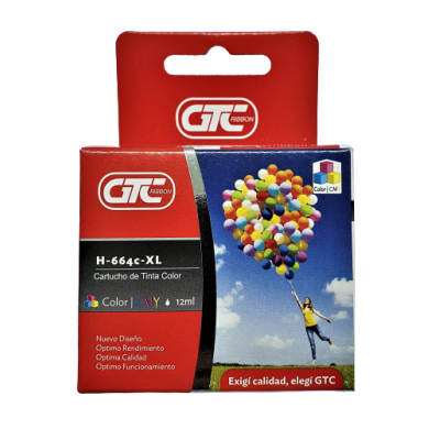 Cartucho para Impresora HP 664 XL COLOR GTC