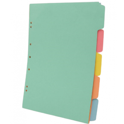 Separadores Oficio COLORES de cartulina oficio