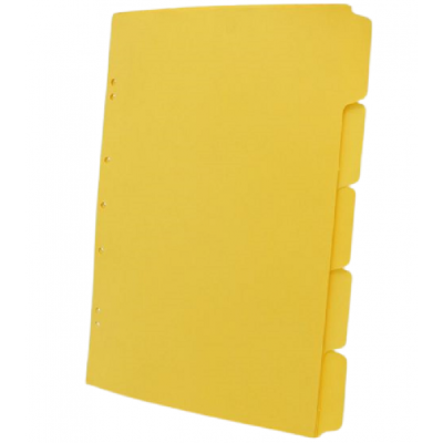 Separadores Oficio AMARILLO de cartulina