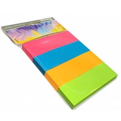 Nota Adhesiva 25x75 mm x80 hojas surtidos NEON  x4 unidades Memo Fix