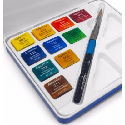 Set de Acuarela Aquafine en Lata de 10 Colores Inglesa