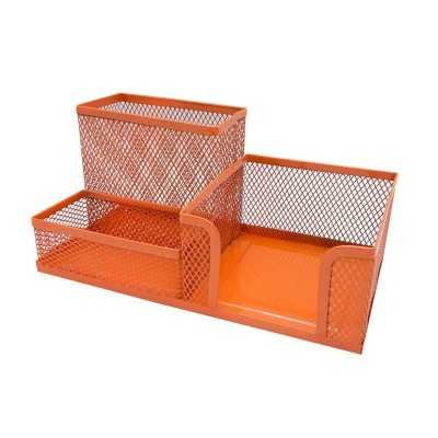 Organizador de Escritorio de alambre 3 divisiones NARANJA Onix