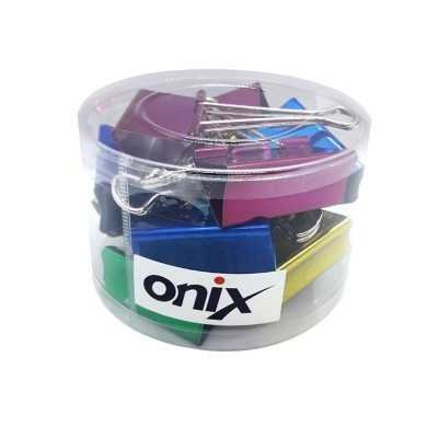 Binder Clip 51 mm COLOR METALIZADO Pote x12 unidades Onix