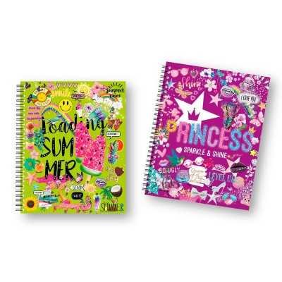 Cuaderno A4 CUADRICULADO Tapa dura Shiny x96 hojas Onix