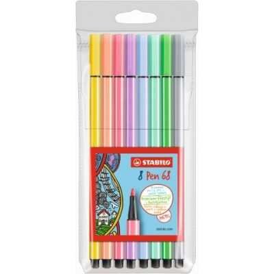Marcador Pen 68 PASTEL Estuche x 8 unidades Stabilo
