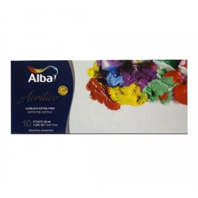 Set Acrílico Profesional Extrafino de 18 ml estuche x10 unidades Alba