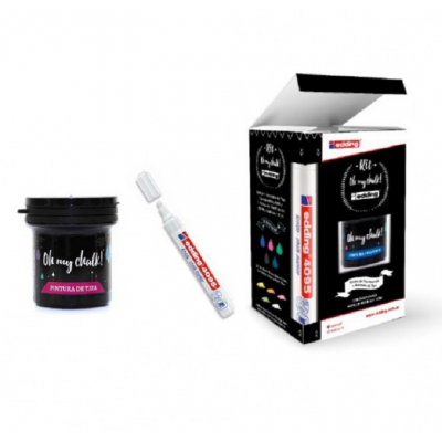 Set Pintura para Pizarra +Marcador 4095 Blanco Edding