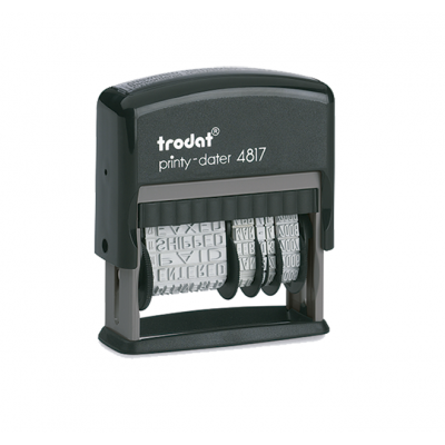 Sello Fechador Trodat 4817 con texto comercial 3,8 mm Trodat