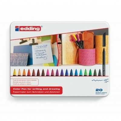 Set Marcador al agua 1200 lata x20 colores Edding