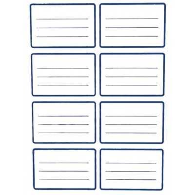 Etiqueta Autoadhesiva Escolar 39x60 mm AZUL plancha x8 unidades Jolly