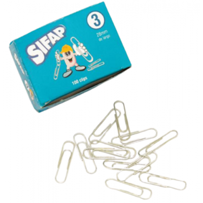 Clips Nº3 cajita x100 unidades Sifap