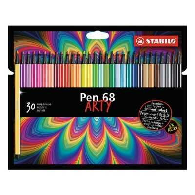Set Marcador Pen 68 ARTY x30 colores estuche cartón Stabilo