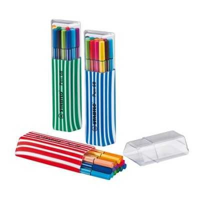 Set Marcador Pen 68 ZEBRA estuche x15 colores Stabilo