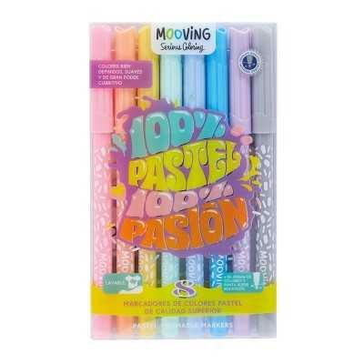 Marcadores Coloring PASTEL x8 unidades estuche Mooving