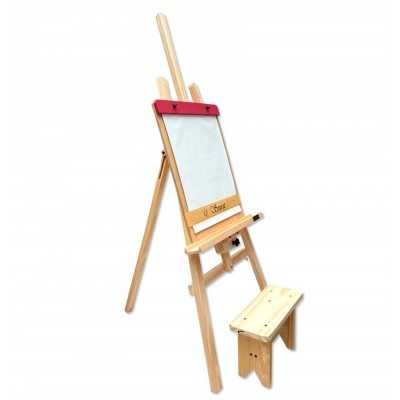 Atril infantil regulable +Rotafolio +banco sin lustrar Seurat