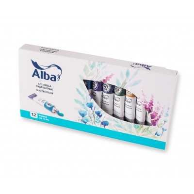 Set Acuarela Profesional de 10 ml x12 pomos estuche Alba