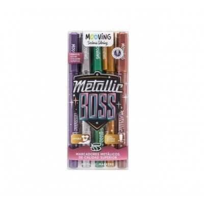 Marcadores METALLIC BOSS x5 colores metálicos Mooving