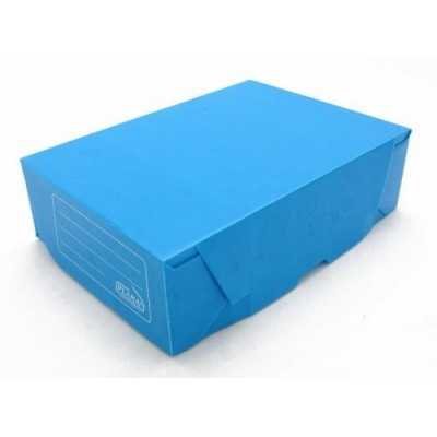 Caja archivo de plastico legajo 12 tapa volcada Azul Plana