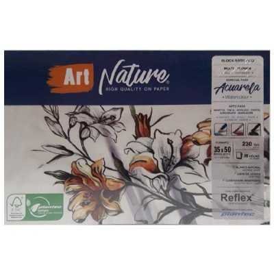 Block Multitécnica Acuarela 35x50 cm ART NATURE de 230 gramos x20 hojas Plantec