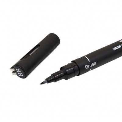 Marcador PIN BRUSH Negro punta pincel UNI