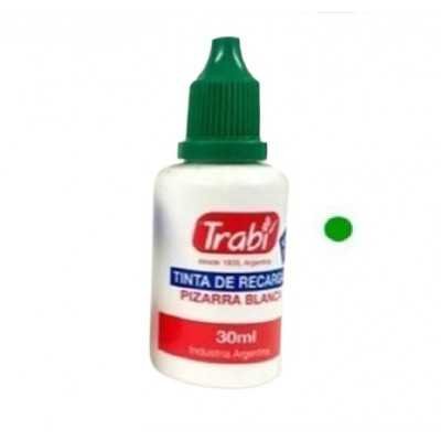 Tinta recarga para marcador pizarra VERDE x30 ml Trabi