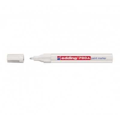 Marcador Permanente de Esmalte Sintético 790A (49) BLANCO punta cónica 2-4 mm Edding