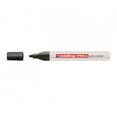 Marcador Permanente de Esmalte Sintético 790A (01) NEGRO punta cónica 2-4 mm Edding