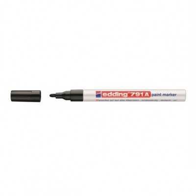 Marcador Permanente de Esmalte Sintético 791A (01) NEGRO punta cónica 1-2 mm Edding