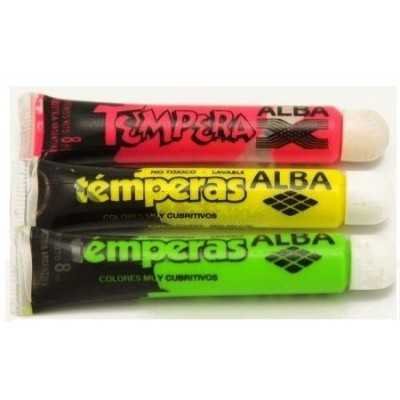 Tempera Escolar Fluo Anaranjado x8 ml Alba
