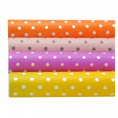 Papel de colores con lunares x unidad