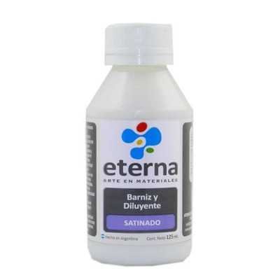 Barniz y diluyente al agua satinado 125 ml Eterna