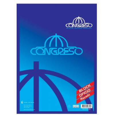 Block Oficio RAYADO x80 hojas Congreso