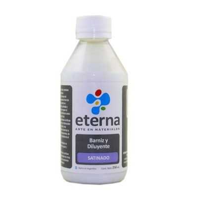 Barniz y diluyente al agua satinado 250 ml Eterna