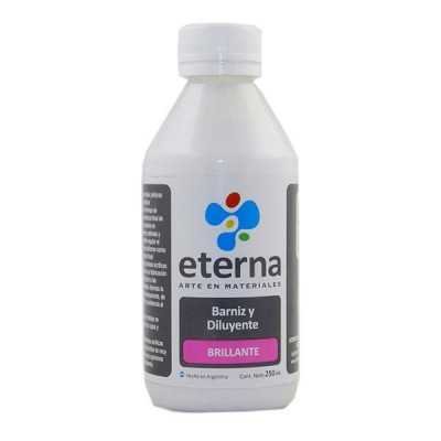 Barniz y diluyente al agua brillante 250 ml Eterna