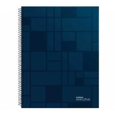 Cuaderno con espiral A4 tapa plastica Executive azul x 84 hojas cuadriculado Ledesma